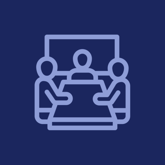 Graphic of people around a table
